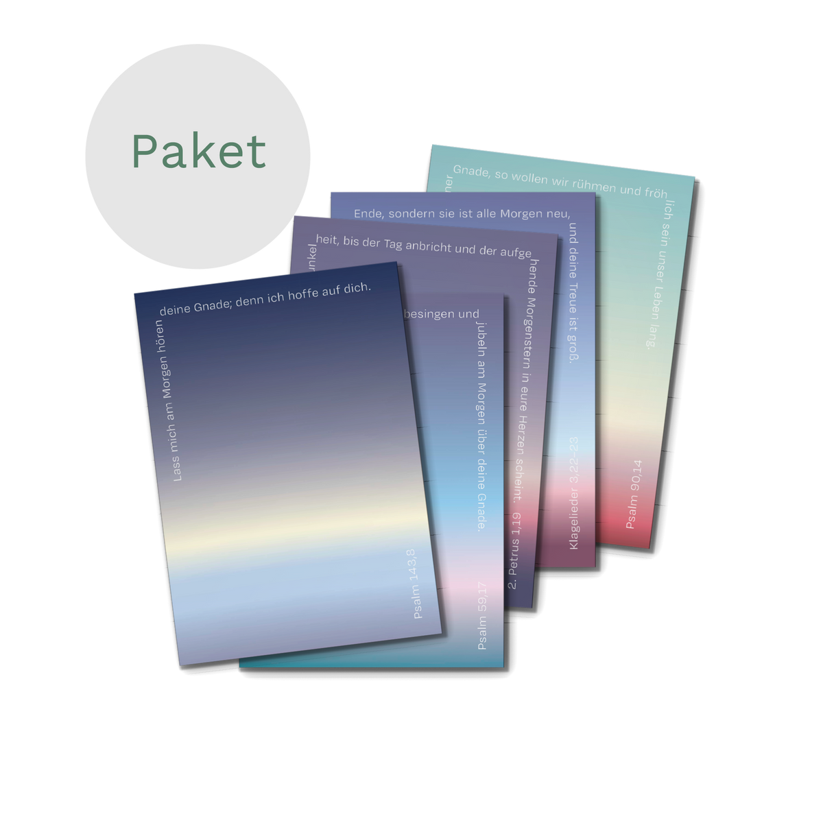 Alle Morgen neu – Postkartenset: 5 Postkarten mit Lichtmotiven