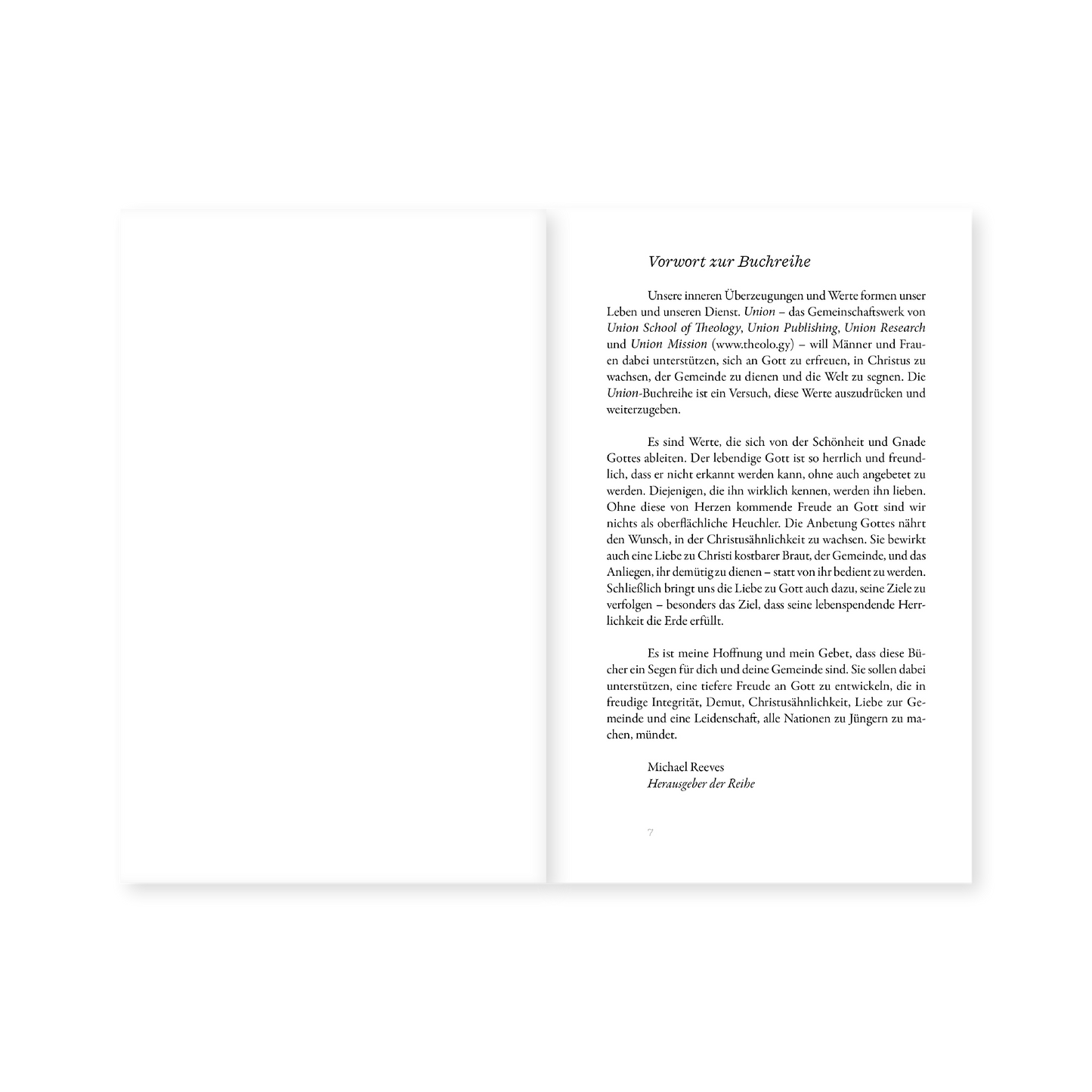 Vorwort zu Gottesfurcht von Michael Reeves