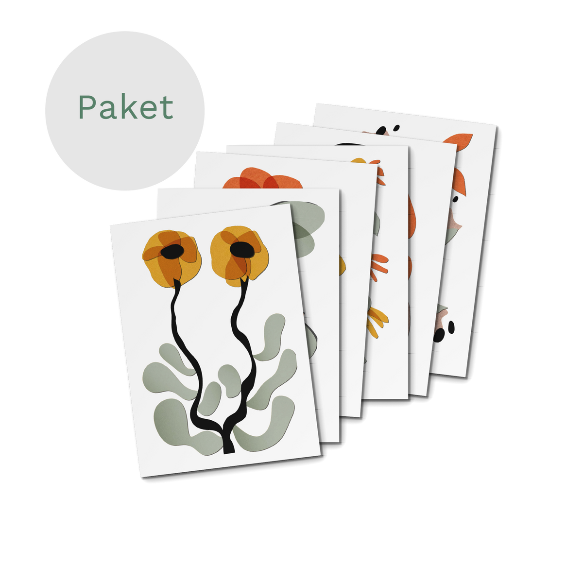 Besser als Eden – Postkartenset: 6 Postkarten mit floralen Motiven