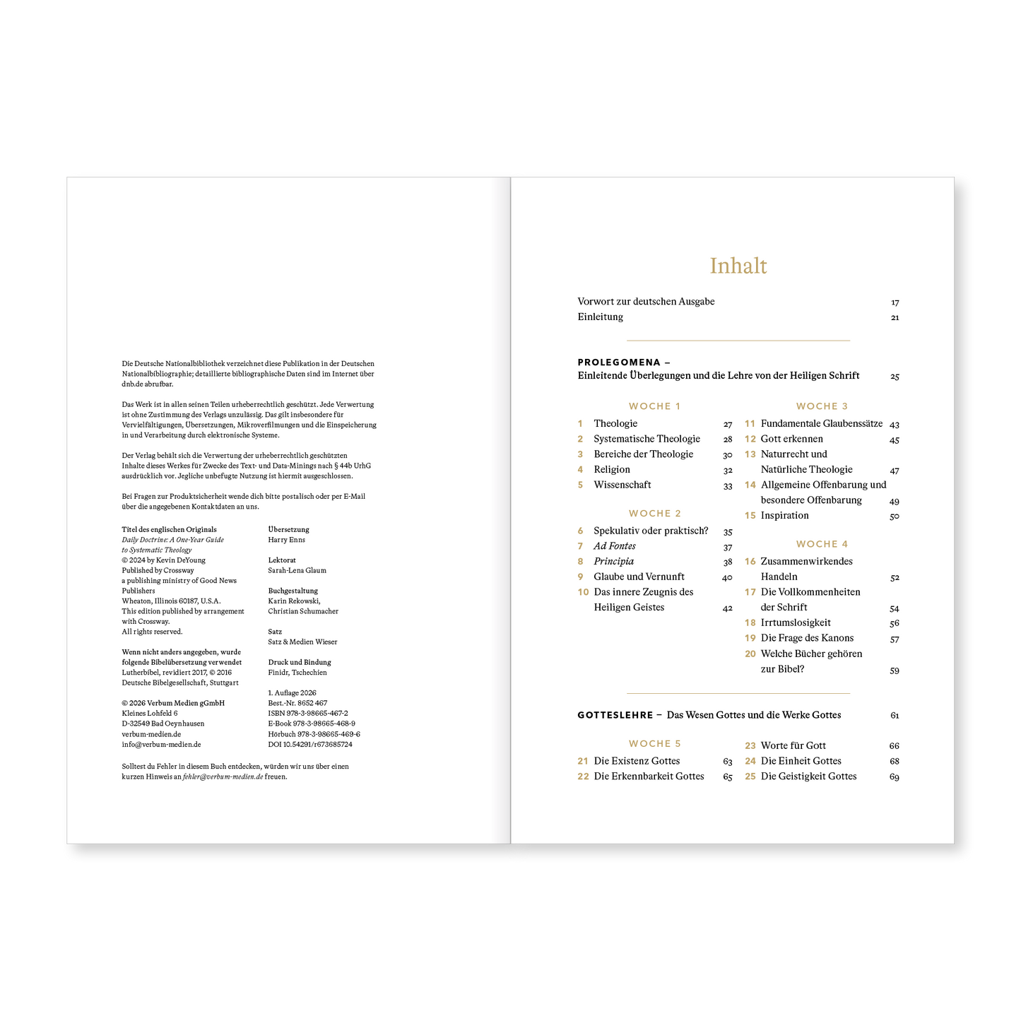 Theologie für jeden Tag: Andachten zur Systematischen Theologie