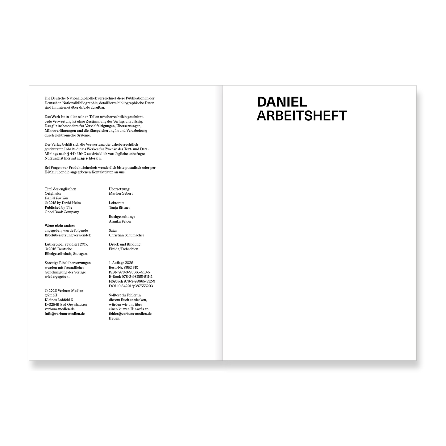 Daniel | Arbeitsheft (Die Bibel erklärt)