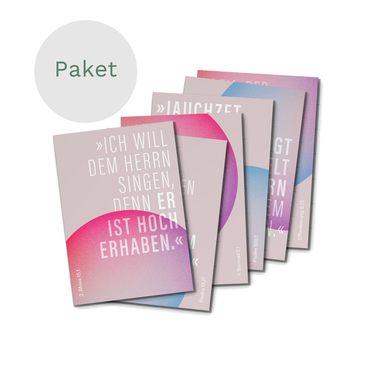 Lobpreis – Postkartenset: 6 Postkarten mit Bibelversen