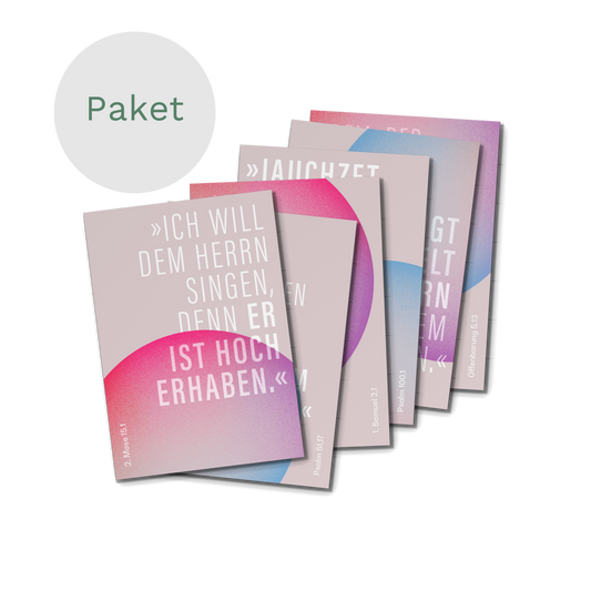 Lobpreis – Postkartenset: 6 Postkarten mit Bibelversen