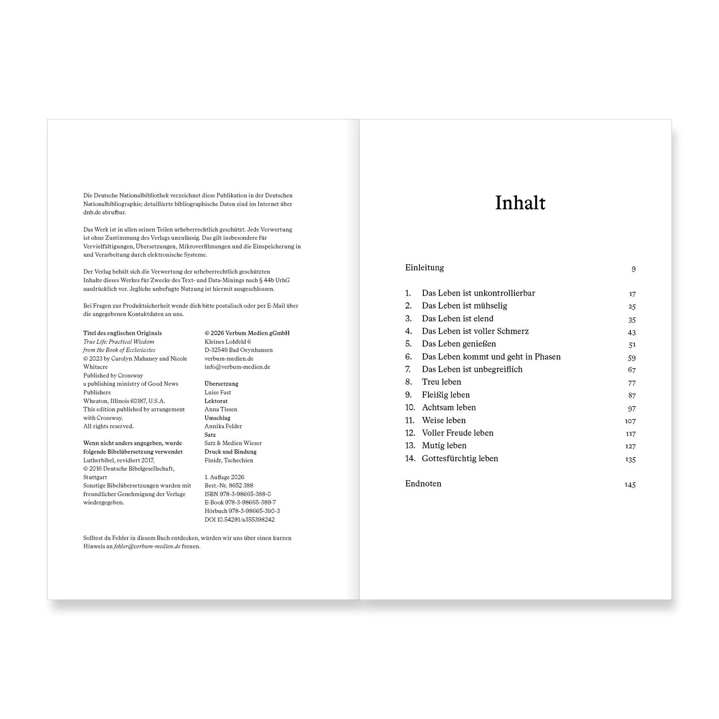 Ungeschminkt: Knallharte Lektionen aus dem Buch Prediger für deinen Alltag